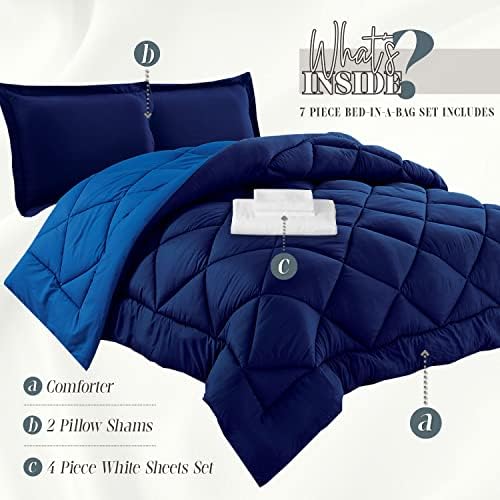 Elegant Comfort 7-Piece Twin XL Bed-in-a-Bag Set