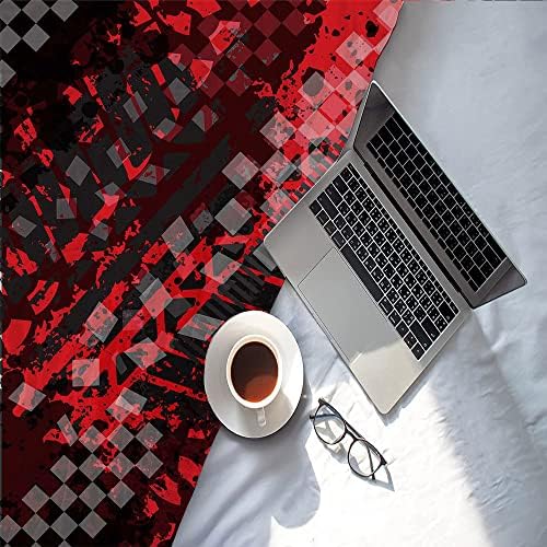 LIGUTARS Toddler Blanket Red Tire Tracks Pattern 30x40 Inches