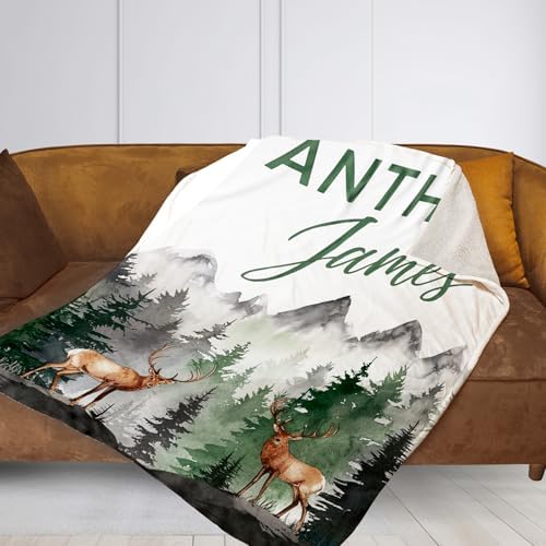 NAZENTI Personalized Baby Blanket with Name