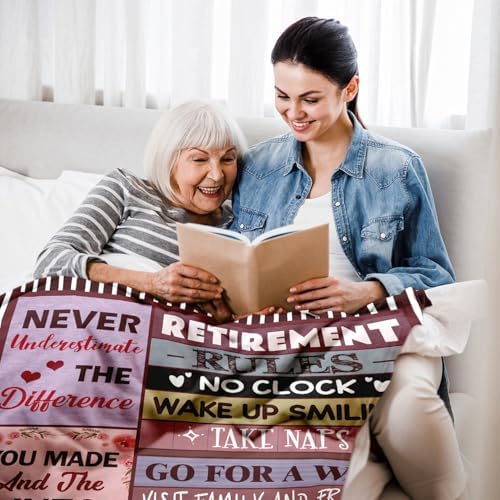Retirement Throw Blanket for Women Men Friends