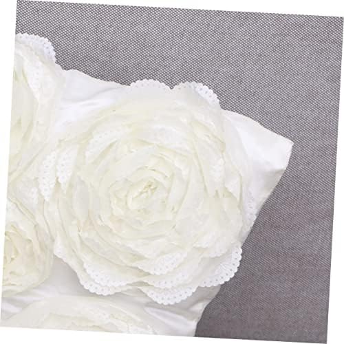 QUMIIRITY 3D Rose Decorative Pillowcase with Invisible Zipper