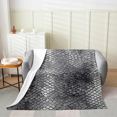 Feelyou Snake Print Flannel Fleece Throw Blanket 40x50