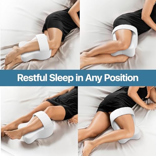 CKLCKL Knee Pillow for Side Sleepers with Adjustable Straps