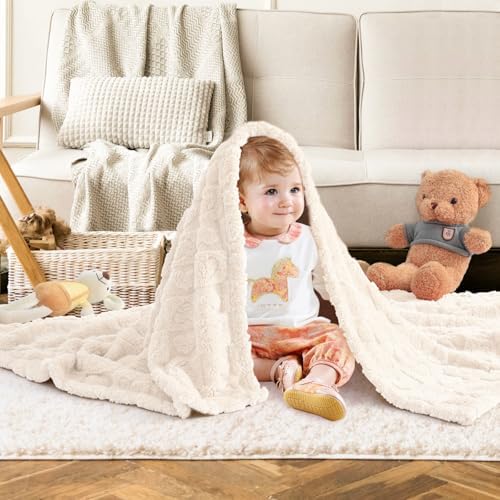Excervent Heart Checkered Soft Throw Blanket for Kids