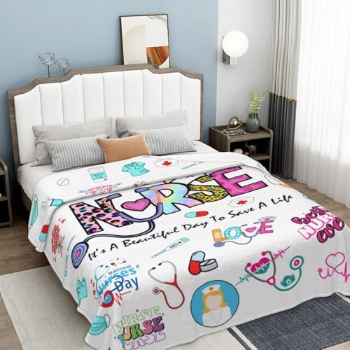 Cozy Nurse Blanket with Funny Nursing Design