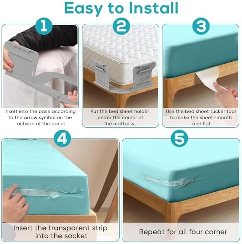 EAZMOM Upgraded Bed Sheet Straps Holder