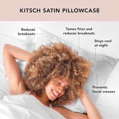 Kitsch Satin Pillowcase with Zipper - 19x26 Silver