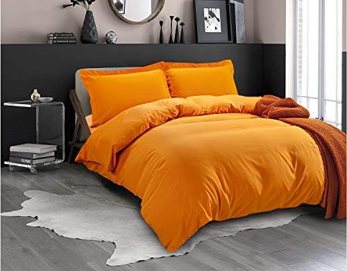 Elegant Comfort Luxury Duvet Cover Set - TwinTwin XL Joyful Orange