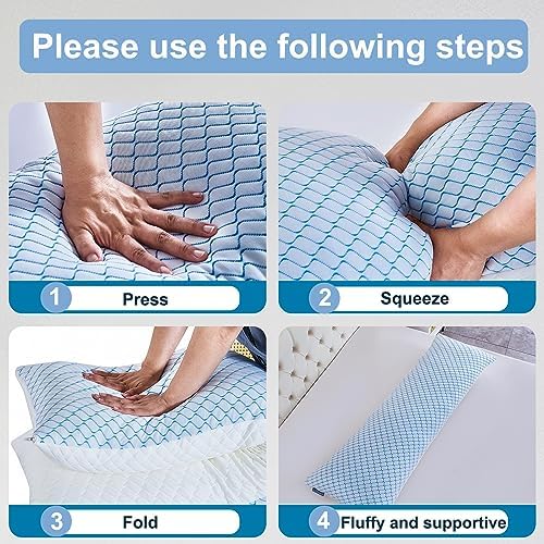 Gehannah Body Pillow for Adults - Cooling Memory Foam