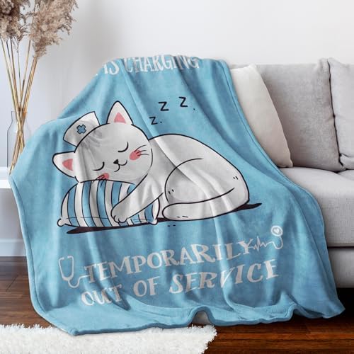 Funny Nurse Gifts 60x50 Flannel Blanket for RN LPN