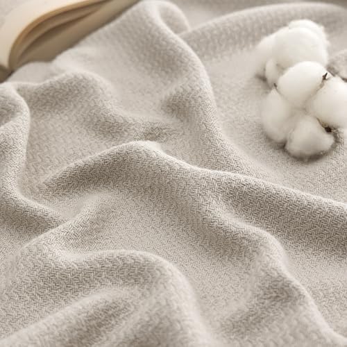 Bedsure Queen Size Cotton Blanket 90x90 Inches