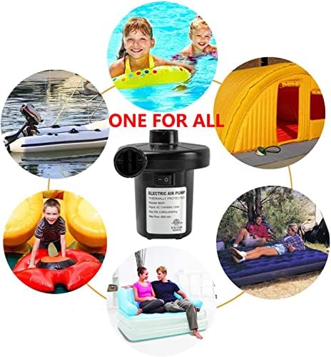 BOMPOW Electric Air Pump for Air Mattress Pool Raft Boat Quick Inflation