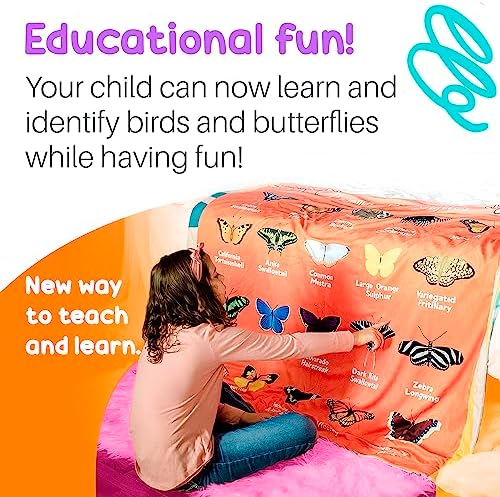 Birdy Boutique Learning Blanket Butterflies Birds Backyard Edition