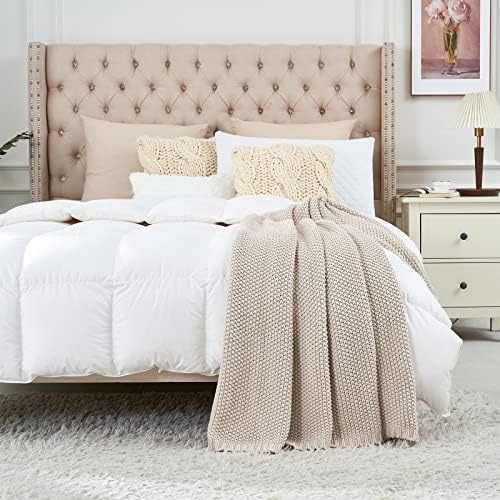 Chunky Cable Knit Throw Blanket 60x80 100 Organic Cotton