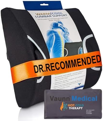 Vaunn Medical Lumbar Support Pillow with Heated Gel