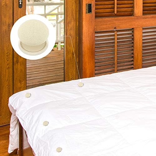 Hotop 8-Piece Duvet Clips with Mushroom Buttons and Pins