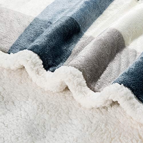 PU MEI Reversible Sherpa Fleece Throw Blanket 60 x 80