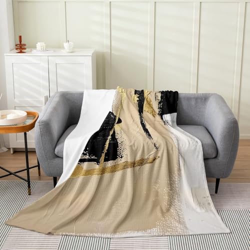 jejeloiu Abstract Art Flannel Throw Blanket