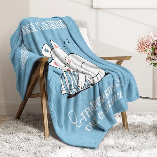 Funny Nurse Gifts 60x50 Flannel Blanket for RN LPN