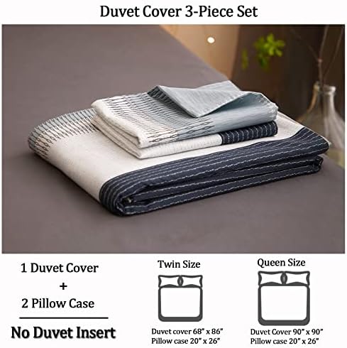 DREAMINGO Stripes Geometric Duvet Cover Set