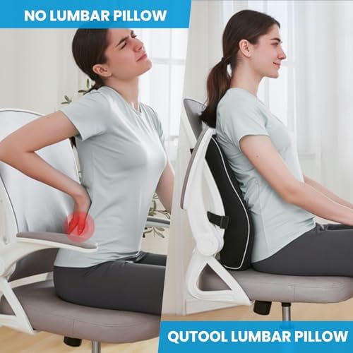 QUTOOL Lumbar Support Pillow for Office Chair and Car