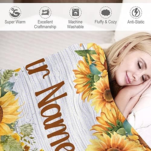 CUSPCOD Personalized Kids Blanket with Name