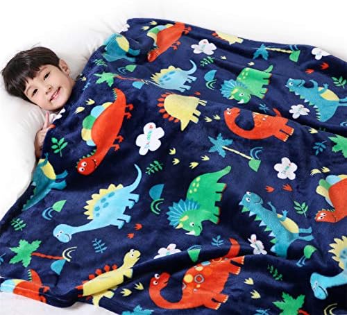 Lukeight Dinosaur Throw Blanket for Kids and Adults