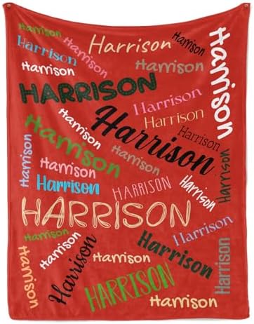 Custom Blanket with Name Personalized Flannel Throw 1