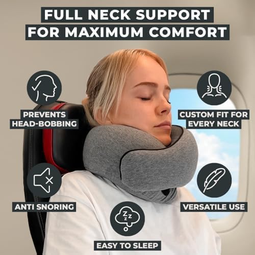 FlyHugz Neck Travel Pillow for Comfort and Support