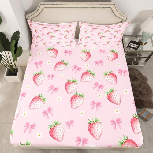 Castle Fairy Cute Bowknot Fitted Sheet Set Twin Size