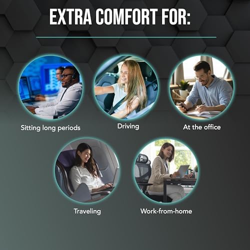 Samsonite Cooling Gel Lumbar Support Pillow for Chair and Car Seat