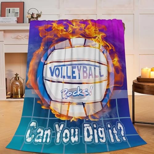Warm Soft Cozy Volleyball Throw Blanket for Teen Girls and Kids