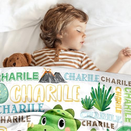 Kybkworm Custom Baby Blanket with Name - Ultra Soft Fleece