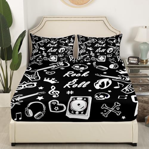 Castle Fairy Rock and Roll Fitted Sheet Set Twin Size