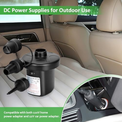 AGPTEK Electric Air Pump with 3 Nozzles and 45kPa Quick-Fill