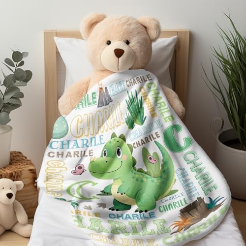 Kybkworm Custom Baby Blanket with Name - Ultra Soft Fleece