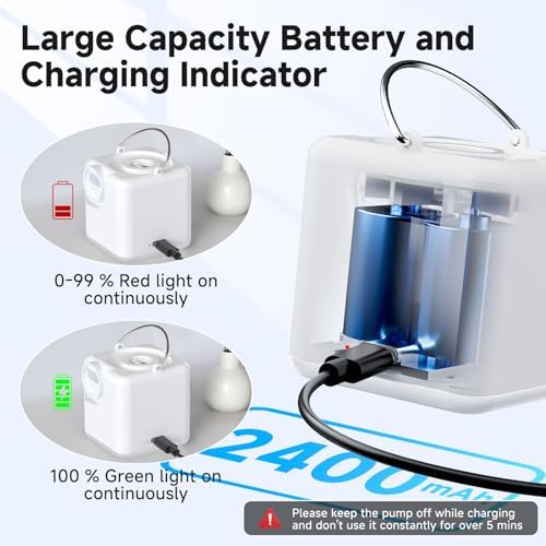 Clopria Portable Air Pump with Camping Light