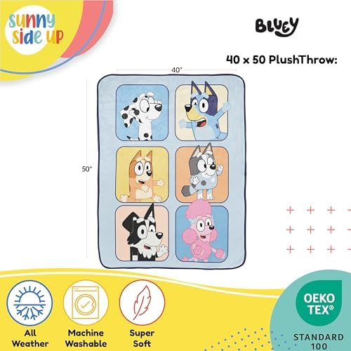 Bluey Friends Plush Travel Throw Blanket - 40x50 Inches 1
