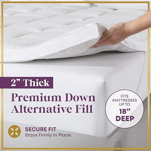 CirclesHome Twin XL Hybrid Mattress Protector Pad - Plush Thick and Fitted