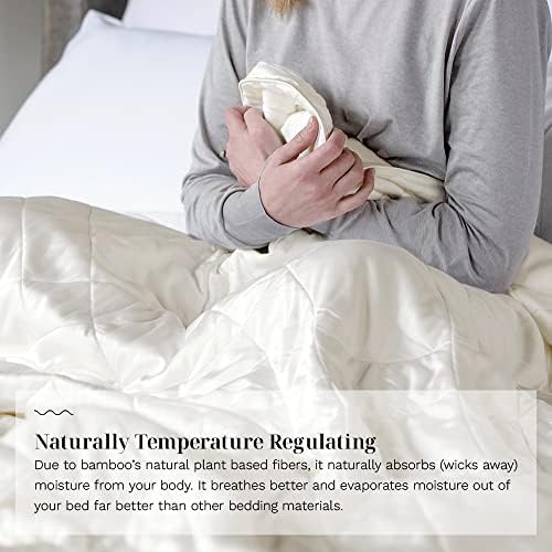 LUXOME Ivory Blanket - 86x92 Inch Thermal Regulating