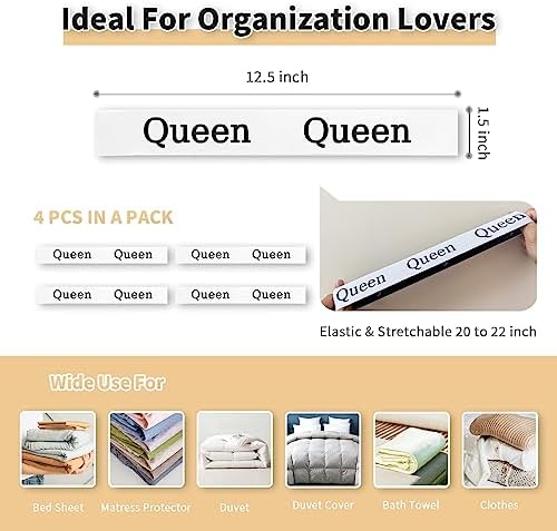 WAJACFUN Queen Bed Sheet Organizer Bands 4 Pack