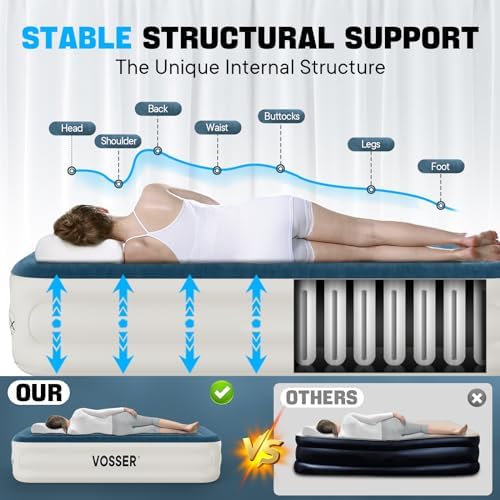 VOSSER Twin Air Mattress with Built-in Pump and Storage Bag 1