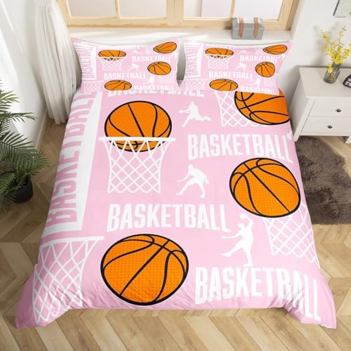 Feelyou Basketball Duvet Cover Set Twin 2Pcs with Pillow Case