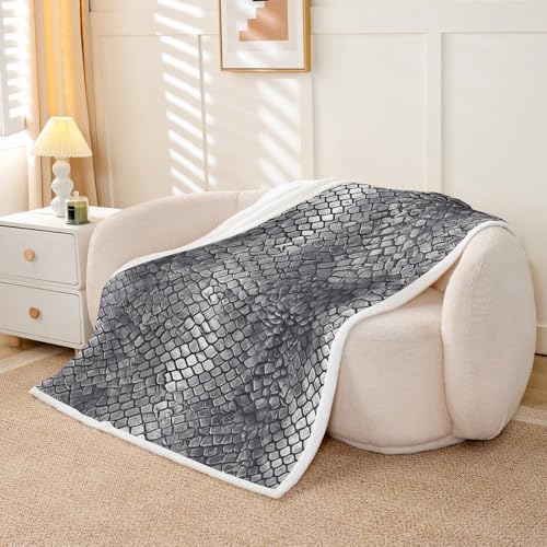 Feelyou Snake Print Fleece Throw Blanket for Baby and Kids