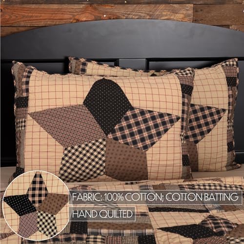 VHC Brands Bingham Star Quilt Set 4 Piece Queen