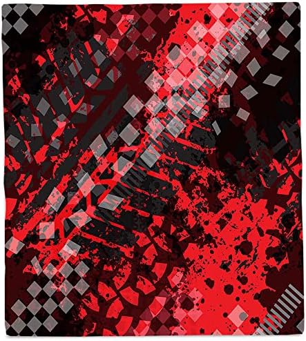 LIGUTARS Toddler Blanket Red Tire Tracks Pattern 30x40 Inches