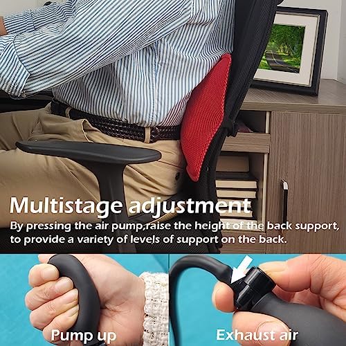 POPIPEN Inflatable Lumbar Support Pillow for Office and Car Seats