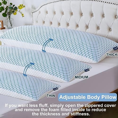 Gehannah Body Pillow for Adults - Cooling Memory Foam