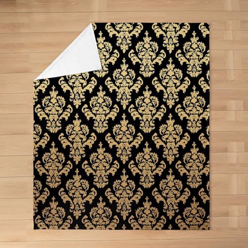 Feelyou Gothic Damask Plush Throw Blanket for Kids