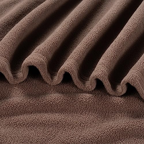 Berkshire Blanket Microfleece Twin Bed Blanket Taupe